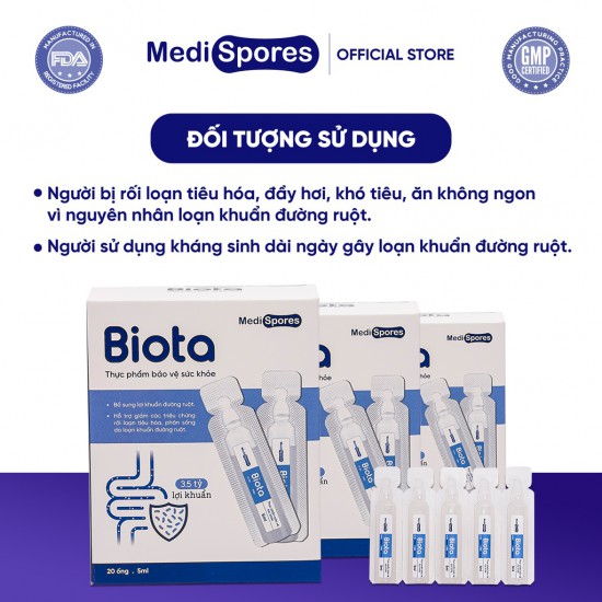 Men vi sinh Biota MediSpores 3,5 tỷ lợi khuẩn (combo 3 hộp)