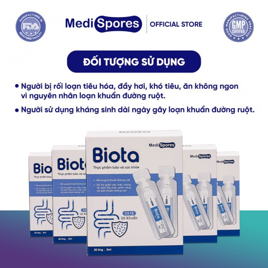 Men vi sinh Biota MediSpores 3,5 tỷ lợi khuẩn (combo 5 hộp)